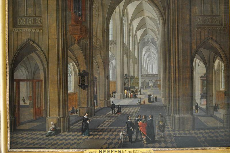 View of the interior of a church, Pieter Neefs